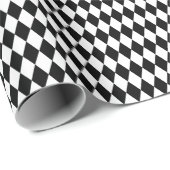Medium zwart-wit Harlequin Wrapping Paper Cadeaupapier (Rol Hoek)