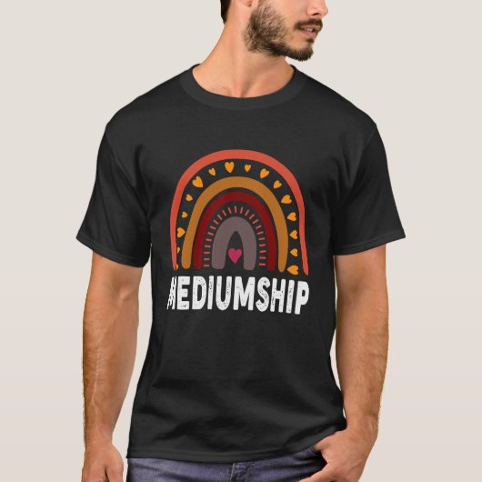 Mediumship Colorful Rainbow for Therapists T-shirt (Voorkant)