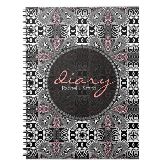 Medivalish Gothic Girl Tartan Flora Diary Notebook Notitieboek (Voorkant)