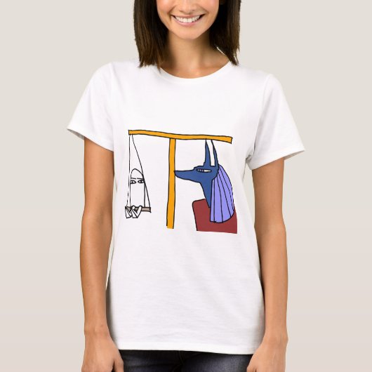 Medjed and Anubis Egyptian gods T-shirt (Voorkant)