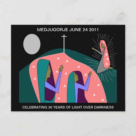 MEDJUGORJE 30 JAAR JUBILEUM BRIEFKAART (Voorkant)