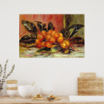 Medlar Branch by Pierre Renoir Poster<br><div class="desc">Pierre-Auguste Renoir's famous painting,  Medlar Branch.</div>