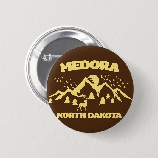Medora, Noord-Dakota Ronde Button 5,7 Cm (Voorkant /achterkant)