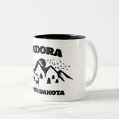 Medora, Noord-Dakota Tweekleurige Koffiemok (Voorkant rechts)