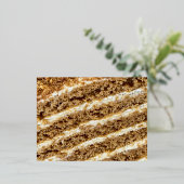 Medovik Cake Abstract Folie Feestdagen Briefkaart (Staand Voorkant)