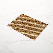 Medovik Cake Abstract Folie Feestdagen Briefkaart (Gedraaid)