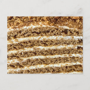 Medovik Honey Cake Abstract Feestdagenkaart
