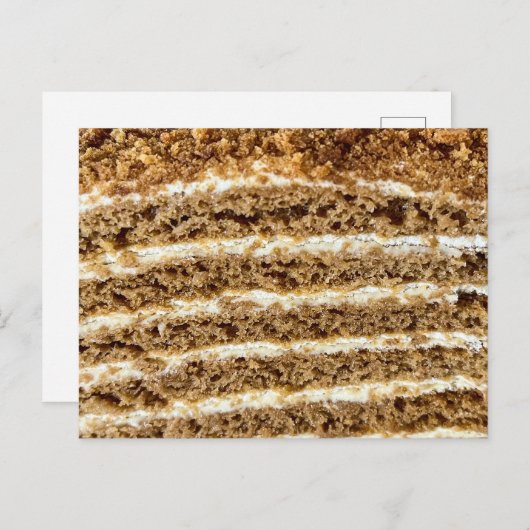 Medovik Honey Cake Abstract Feestdagenkaart (Voorkant / Achterkant)