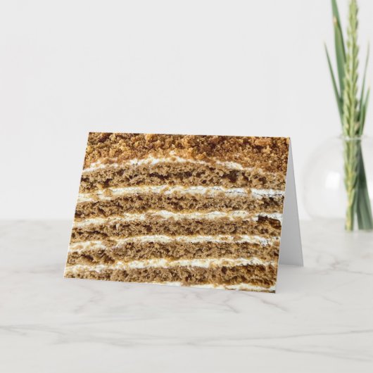 Medovik Honey Cake Abstract Kaart (Voorkant)