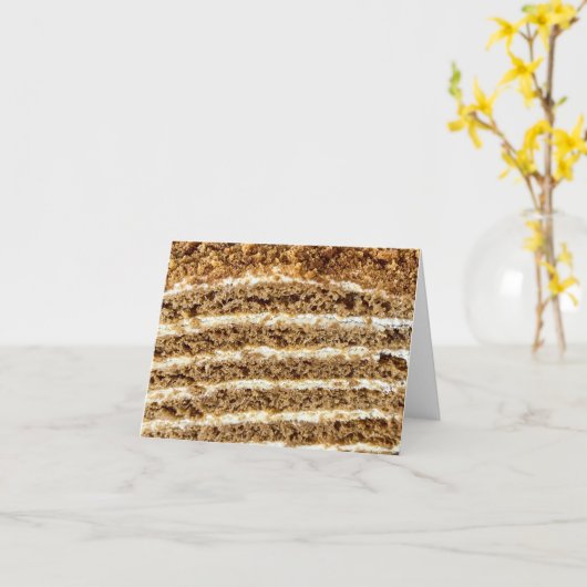 Medovik Honey Cake Abstract Kaart (Gele Bloem)