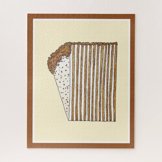 Medovik Honey Cake Slice Russisch Oekraïens Desser Legpuzzel (Verticaal)