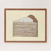 Medovik Honey Cake Slice Russisch Oekraïens Desser Legpuzzel (Horizontaal)