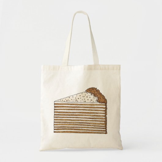 Medovik Honey Cake Slice Russisch Oekraïens Desser Tote Bag (Voorkant)