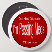 Meds passeert ronde button 6,0 cm (Voorkant /achterkant)