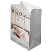 Meduim Cute-foto kerstcadeautjes Medium Cadeauzakje (Achterkant Gekanteld)