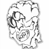 Medusa 3MMHeads Diecut 2025 Horrorboek Awaynowe Sticker (Voorkant)