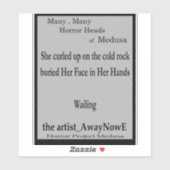 Medusa 3MMHeads Phrases 2025 Horror Boek Awaynowe Sticker (Vel)