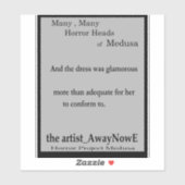 Medusa 4MMHeads Phrases 2025 Horror Boek Awaynowe Sticker (Vel)