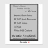 Medusa 5MMHeads Phrases 2025 Horror Boek Awaynowe Sticker (Vel)