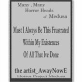 Medusa 6MMHeads Phrases 2025 Horror Boek Awaynowe Sticker (Voorkant)