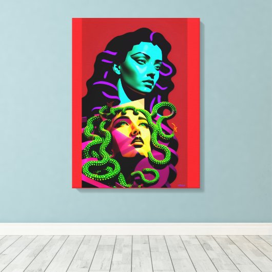 Medusa afgeleid canvas afdruk (Insitu (Houten vloer))