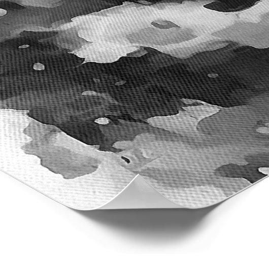 Medusa Ancient Goddess-portret in grijs Poster (Hoek)