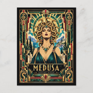 Medusa, Art Deco Mythisch Briefkaart