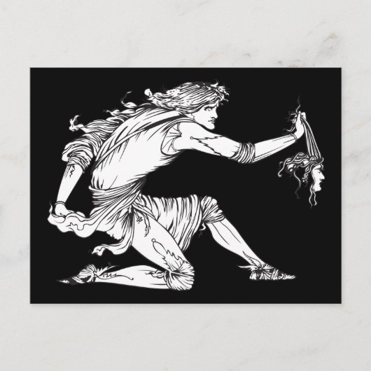 Medusa Aubrey Beardsley Briefkaart (Voorkant)