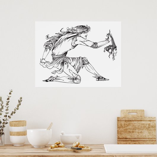 Medusa Aubrey Beardsley Poster (Keuken)