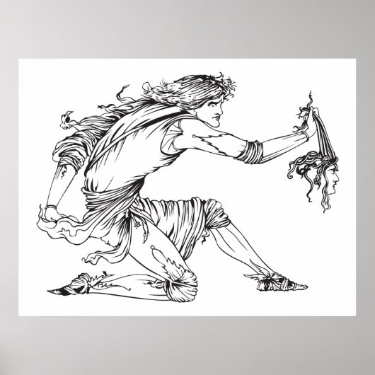 Medusa Aubrey Beardsley Poster (Voorkant)