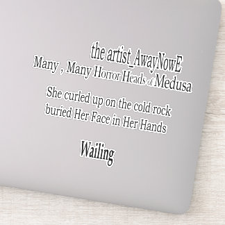 Medusa awaynowe Horror 3MMHead Bphrases Diecut 25 Sticker