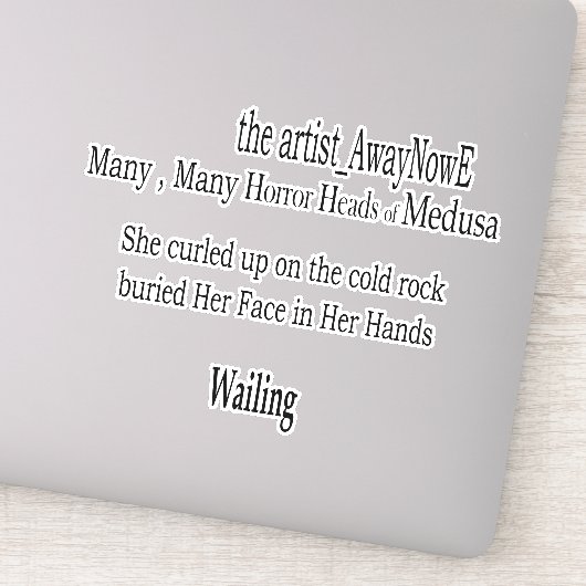Medusa awaynowe Horror 3MMHead Bphrases Diecut 25 Sticker (Detail)