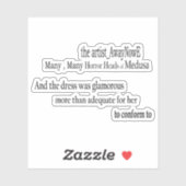 Medusa awaynowe Horror 4MMHead Bphrases Diecut 25 Sticker (Vel)