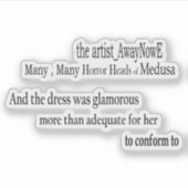 Medusa awaynowe Horror 4MMHead Bphrases Diecut 25 Sticker (Voorkant)