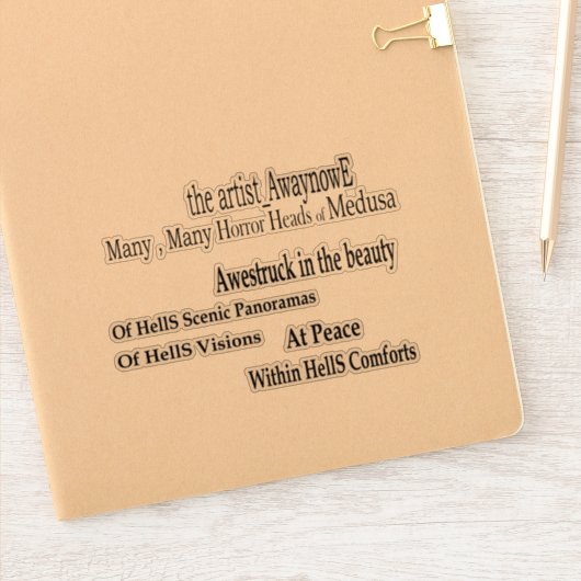 Medusa awaynowe Horror 5MMHead Bphrases Diecut 25 Sticker (Notitieboek)