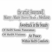 Medusa awaynowe Horror 5MMHead Bphrases Diecut 25 Sticker (Voorkant)