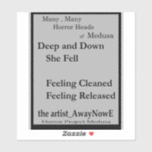 Medusa awaynowe Horror Book 11MMHeads Phrases 2025 Sticker (Vel)