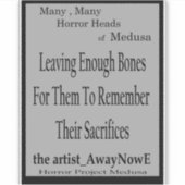 Medusa awaynowe Horror Book 12MMHeads Phrases 2025 Sticker (Voorkant)