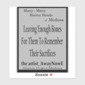 Medusa awaynowe Horror Book 12MMHeads Phrases 2025 Sticker (Vel)