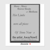 Medusa awaynowe Horror Book 13MMHeads Phrases 2025 Sticker (Vel)