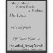 Medusa awaynowe Horror Book 13MMHeads Phrases 2025 Sticker (Voorkant)