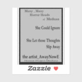 Medusa awaynowe Horror Book 14MMHeads Phrases 2025 Sticker (Vel)
