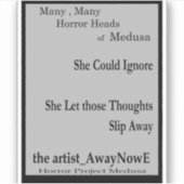 Medusa awaynowe Horror Book 14MMHeads Phrases 2025 Sticker (Voorkant)