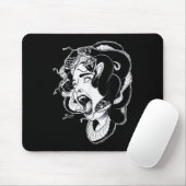Medusa Blackwork Tattoo Flash Muismat (Met muis)