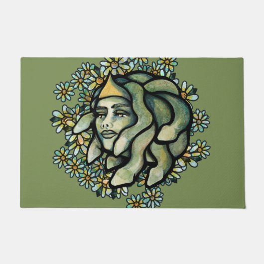 Medusa bloemstuk Gorgon vrouw Deurmat (Voorkant)