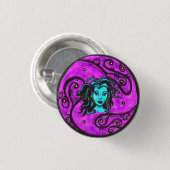 Medusa Blu-Button Ronde Button 3,2 Cm (Voorkant /achterkant)