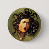 Medusa, Caravaggio Ronde Button 5,7 Cm (Voorkant)