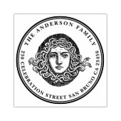  Medusa Custom Familienaam Retouradres Rubberstempel (Afrduk)