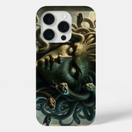 Medusa Dodelijke Starende Slangenkop iPhone 15 Pro Case