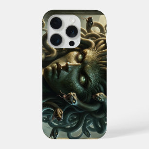 Medusa Dodelijke Starende Slangenkop iPhone 15 Pro Case